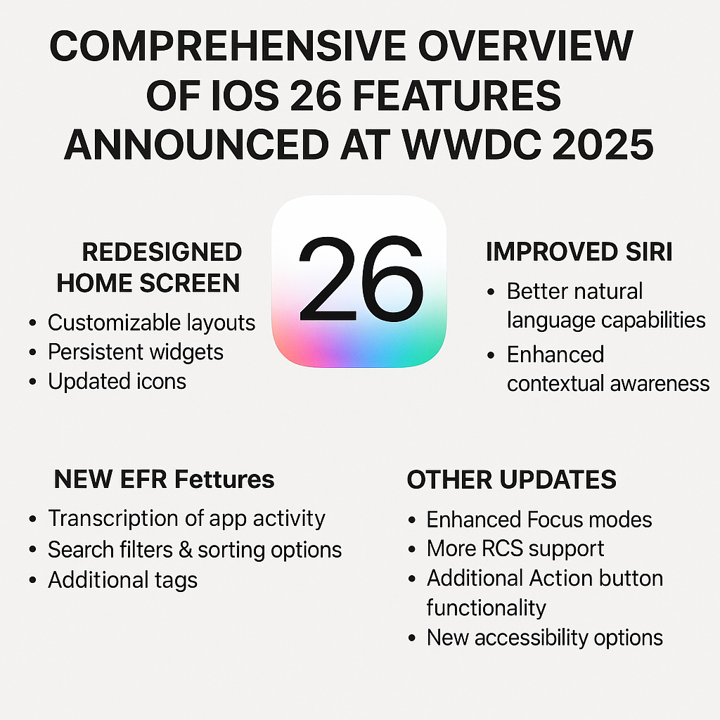 Comprehensive Overview of iOS 26 Features Announced at WWDC 2025