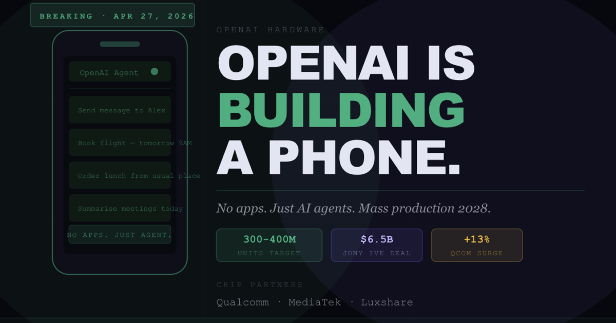 OpenAI Is Building a Smartphone — And It Wants to Kill the App